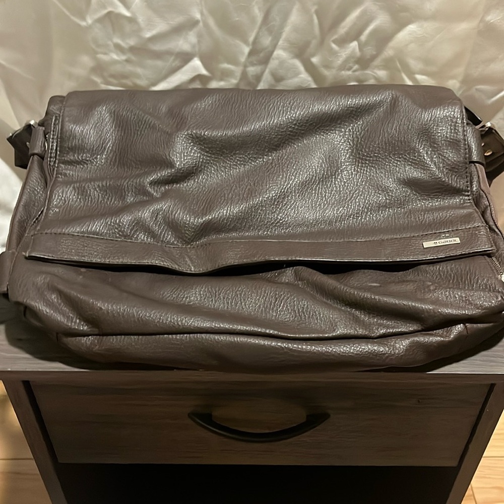 GENUINE LEATHER GABOL UNISEX TRAVEL BAG LAPTOP BAG PROFESSIONAL DARK BROWN